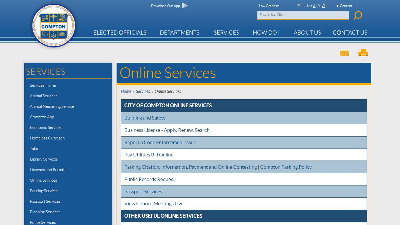 City of Compton - Online Services